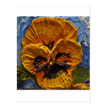 Yellow Pansy Post Cards