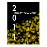 Yellow Party Lights New Year Custom Postcard