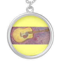 yellow patina acoustic guitar jewelry