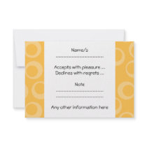 Yellow pattern of circles. Retro. Custom Invitation