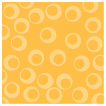 Yellow pattern of circles. Retro. Photo Sculptures