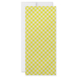 yellow picnic table cloth rack cards