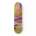 Yellow Pink Blue Crush Skateboard