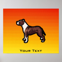 Yellow Pitbull Posters