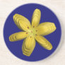 Yellow Pixie Lily Abstract Coaster