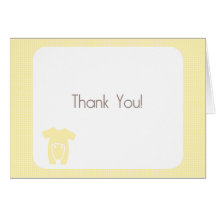 Yellow Polka Dot Thank You Card