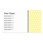 Yellow polka dots pattern. Spotty. Business Card