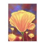 Yellow Poppies Painting Art - Multi postcards