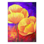 Yellow Poppy Flower Painting - Multi Greeting Card