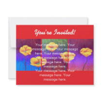 Yellow Poppy Flower Painting - Multi