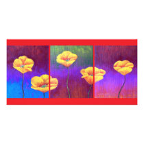Yellow Poppy Flower Painting - Multi