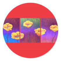 Yellow Poppy Flower Painting - Multi