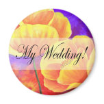 Yellow Poppy Flower Wedding Day - Multi magnets