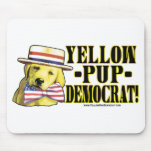 Yellow Pup Democrat Mousepad 