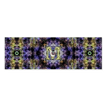 Yellow Purple Fractal Electricity M Business Card Templates