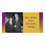 yellow purple photo card template
