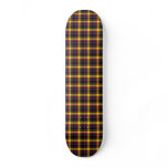 Yellow Purple Pink Black Plaid Custom Skate Board