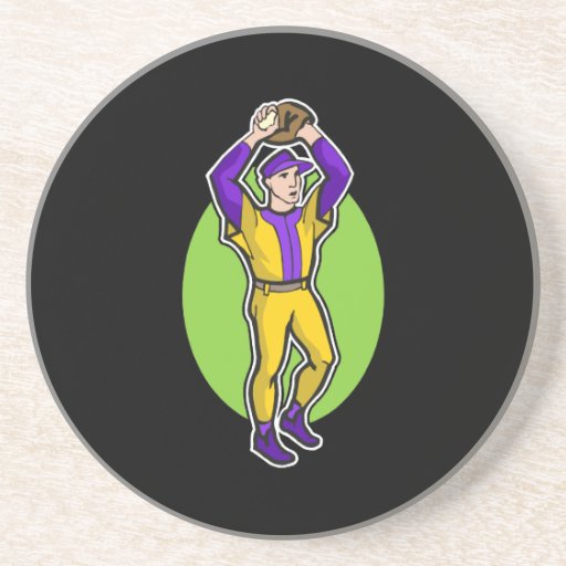 yellow purple pitcher coaster