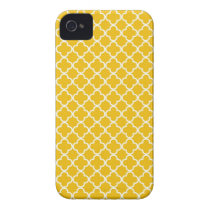 Yellow Quatrefoil Pattern Iphone 4 Covers