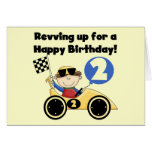 Yellow  Race Car 2nd Birthday Tshirts and Gifts Cards