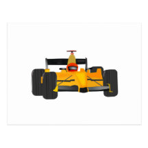 Yellow Racecar Post Cards