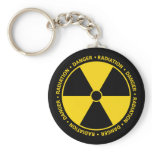 Yellow Radiation Symbol Keychain