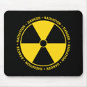Yellow Radiation Symbol Mousepad
