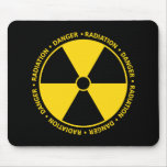 Yellow Radiation Symbol Mousepad