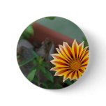 Yellow Red Flower With Green Leaf buttons