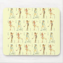 Yellow Retro Sexy Jokers mousepads