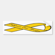 Yellow Ribbon Awareness Bumper Sticker