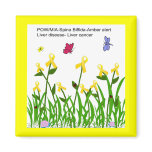 Yellow ribbon garden magnet
