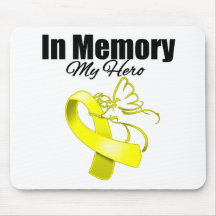 Yellow Ribbon In Memory of My Hero Mousepad