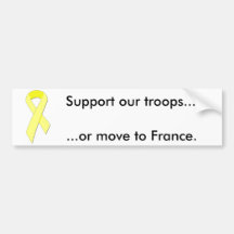 yellow-ribbon, Support our troops..., ...or mov... Bumper Sticker