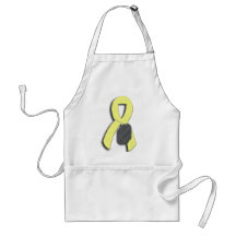 yellow ribbon with dogtag apron