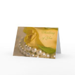 Yellow Rose and Pearls Thinking of You