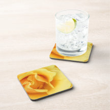 Yellow Rose Blossom Set of Coasters