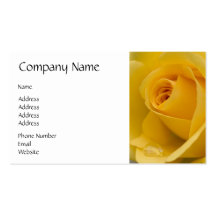 Yellow Rose Flower Business Cards