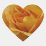 Yellow Rose Petals Heart Sticker