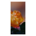 Yellow rose with pink and meaning customised rack card