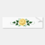 Yellow Rose with vine Bumper Sticker