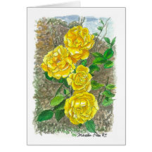 Yellow roses greeting card