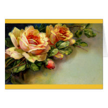 Yellow Roses Greeting Cards