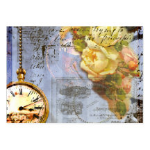 Yellow Roses Steampunk Business Cards