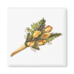Yellow Roses Wrapped in Foil Refrigerator Magnets