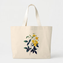 Yellow Rosier de Bancks by Pierre Joseph Redoute Canvas Bags