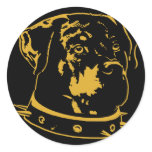 Yellow Rottweiler Illustration stickers