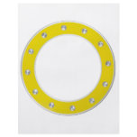 Yellow round frame flyers