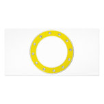 Yellow round frame photo cards