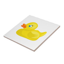 Yellow Rubber Duck Ceramic Tile